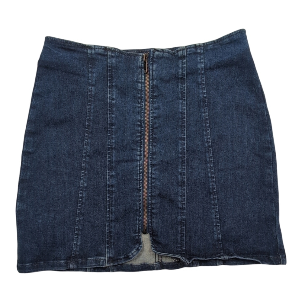 Free People Layla Denim Mini Skirt Deep Indigo Blue We the Free Sz 4 NWT